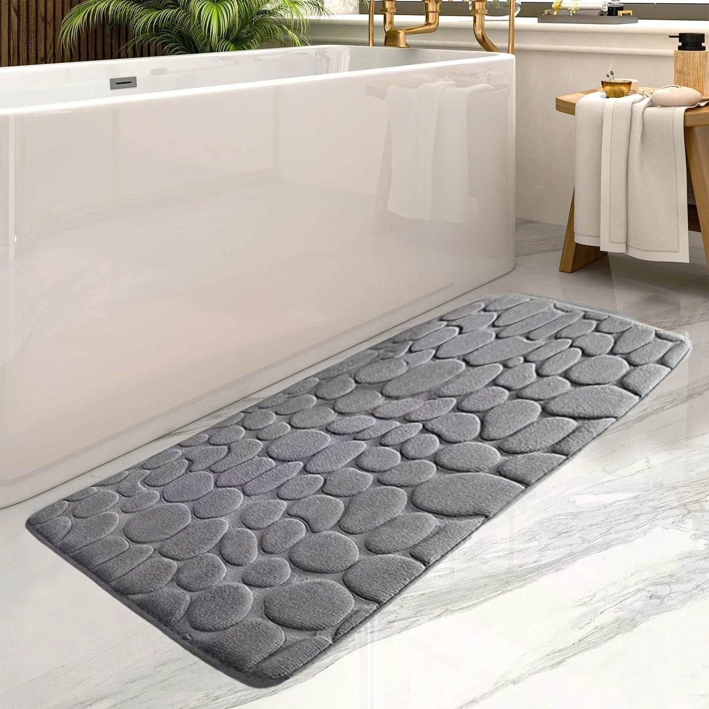AquaGuard Luxe Grote Badkamermat - Ultra Absorberend & Antislip voor Veilige, Stijlvolle Badkamers