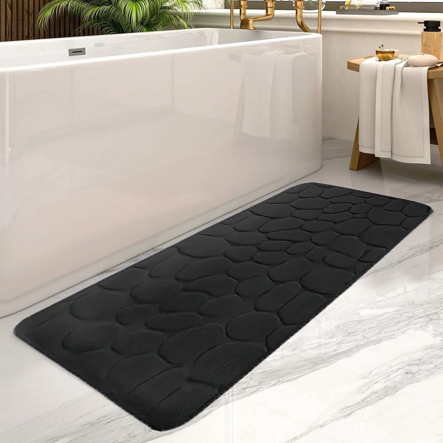 AquaGuard Luxe Grote Badkamermat - Ultra Absorberend & Antislip voor Veilige, Stijlvolle Badkamers