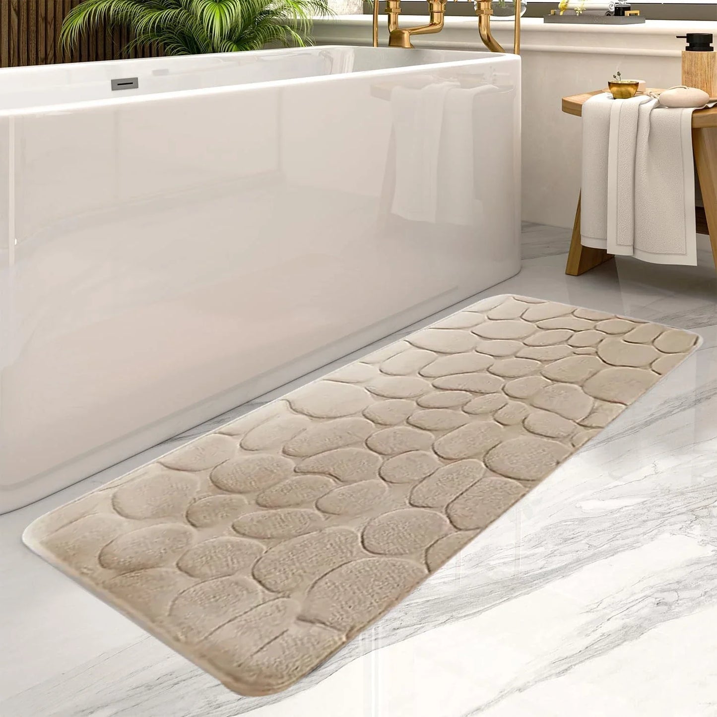 AquaGuard Luxe Grote Badkamermat - Ultra Absorberend & Antislip voor Veilige, Stijlvolle Badkamers