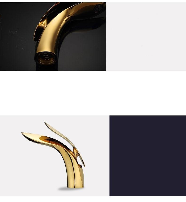AquaGrace - Stijlvolle Gebogen Wastafelkraan - Moderne Design Kraan voor Badkamer